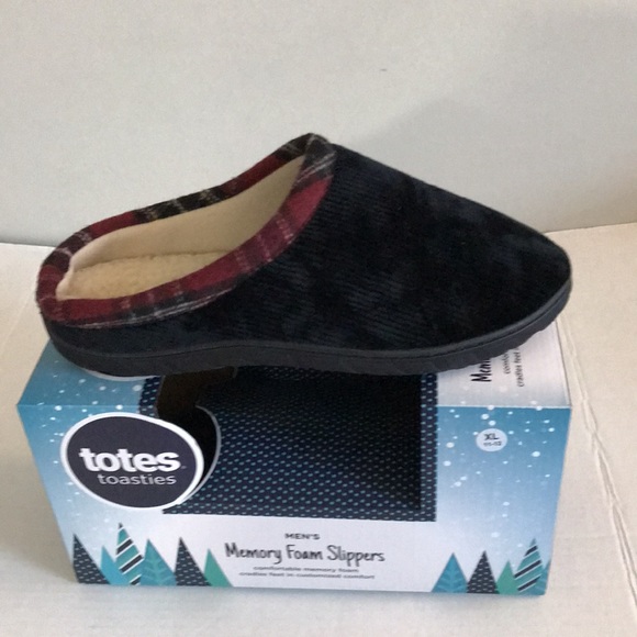 totes toasties MEN’S Memory Foam Slippers - Picture 1 of 5